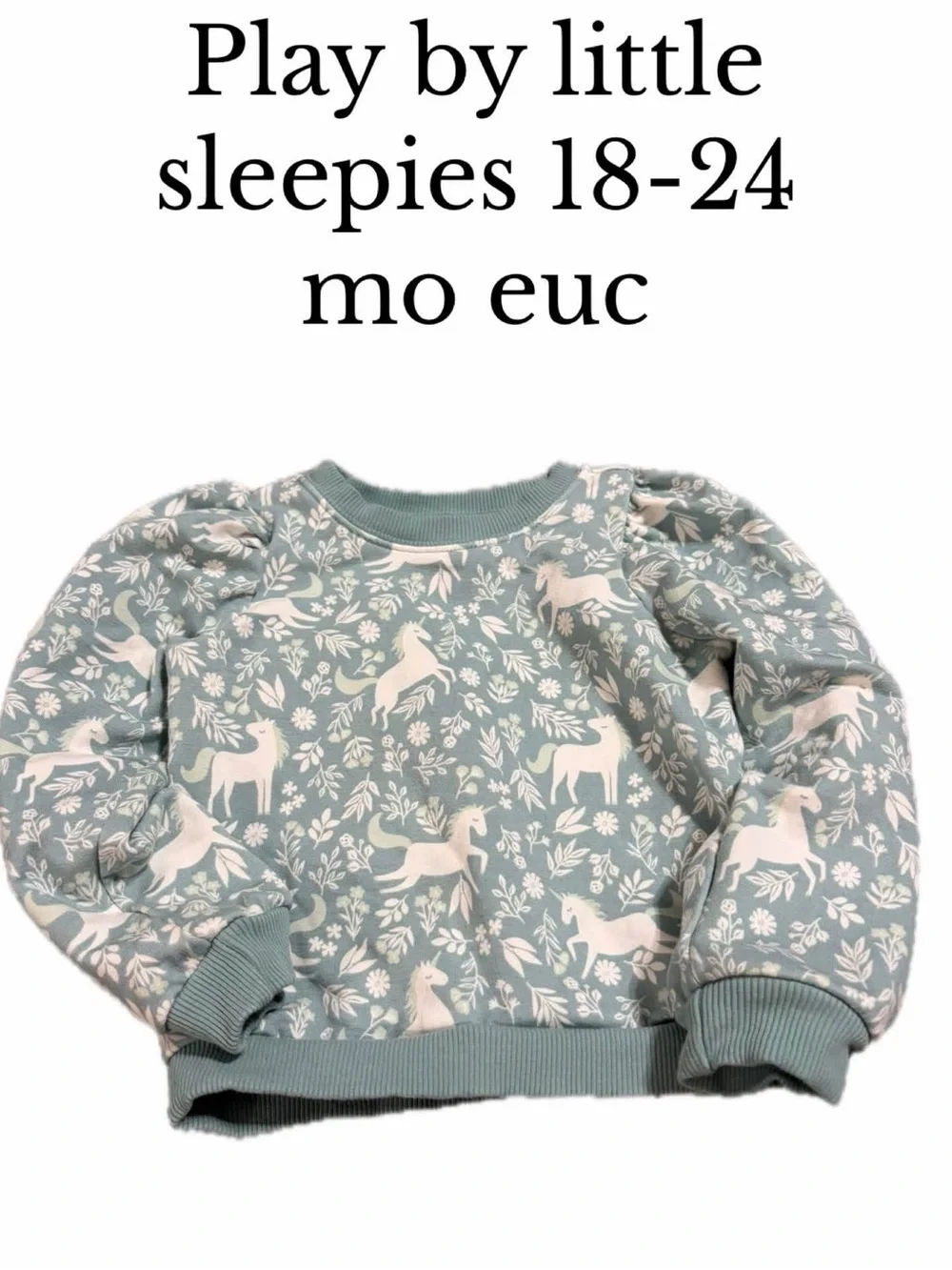 Little sleepies 18-24 month unicorn sweatshirt
